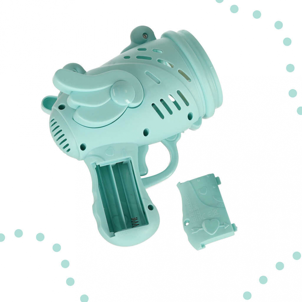 Pistol baloane sapun 23 orificii, Albastru, cu aripi inger, pentru copii 3+ [8]