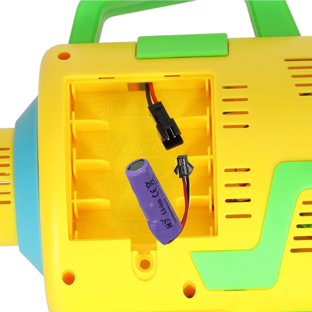Pistol Baloane Sapun, Jucari, 48 orificii, cu lumini si baterie USB, Albastru [9]