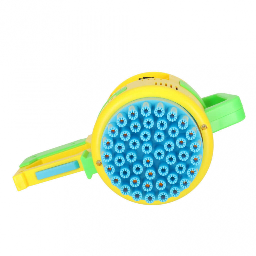 Pistol Baloane Sapun, Jucari, 48 orificii, cu lumini si baterie USB, Albastru [11]