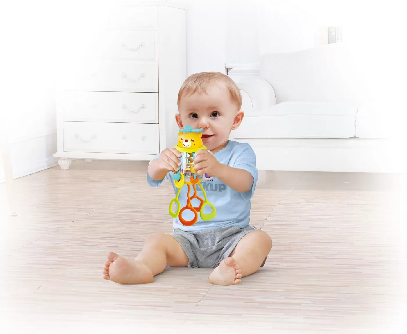 Jucarie senzoriala pentru bebe, scutura si trage, varsta de la 6 luni la 3 ani [3]