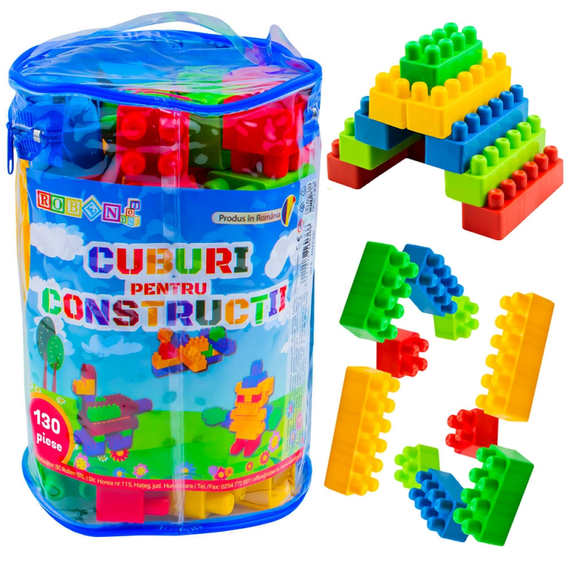 Jucarie set cuburi pentru constructie RT, 130 de piese, plastic, 16130 [7]