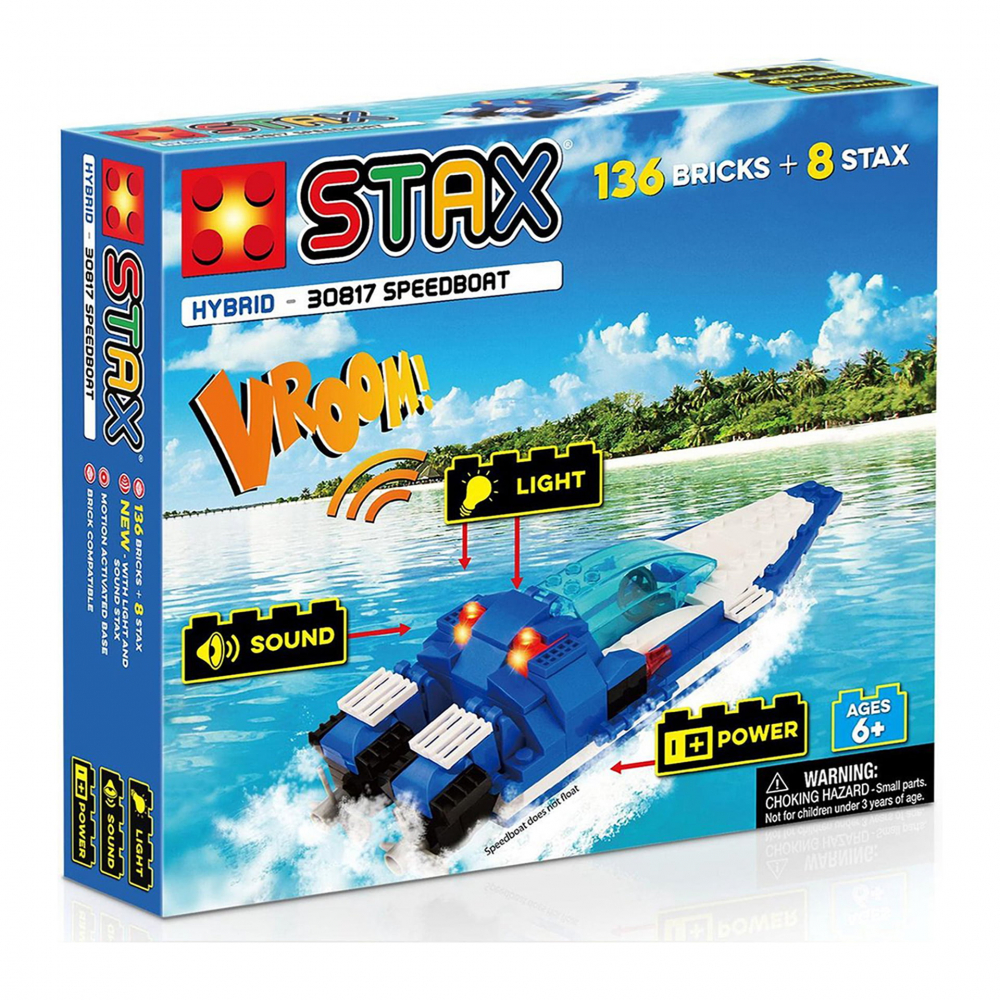 Jucarie - Seturi de constructie cu lumini si sunete Stax - Barca cu motor [1]