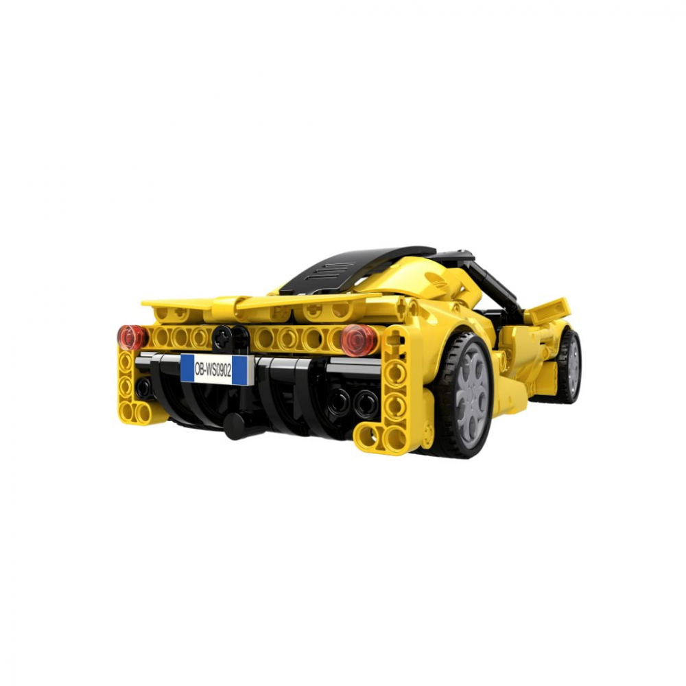 Jucarie tip lego tehnic de constructie masina sport galbena (414 piese) [3]