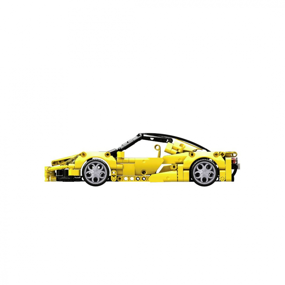 Jucarie tip lego tehnic de constructie masina sport galbena (414 piese) [6]