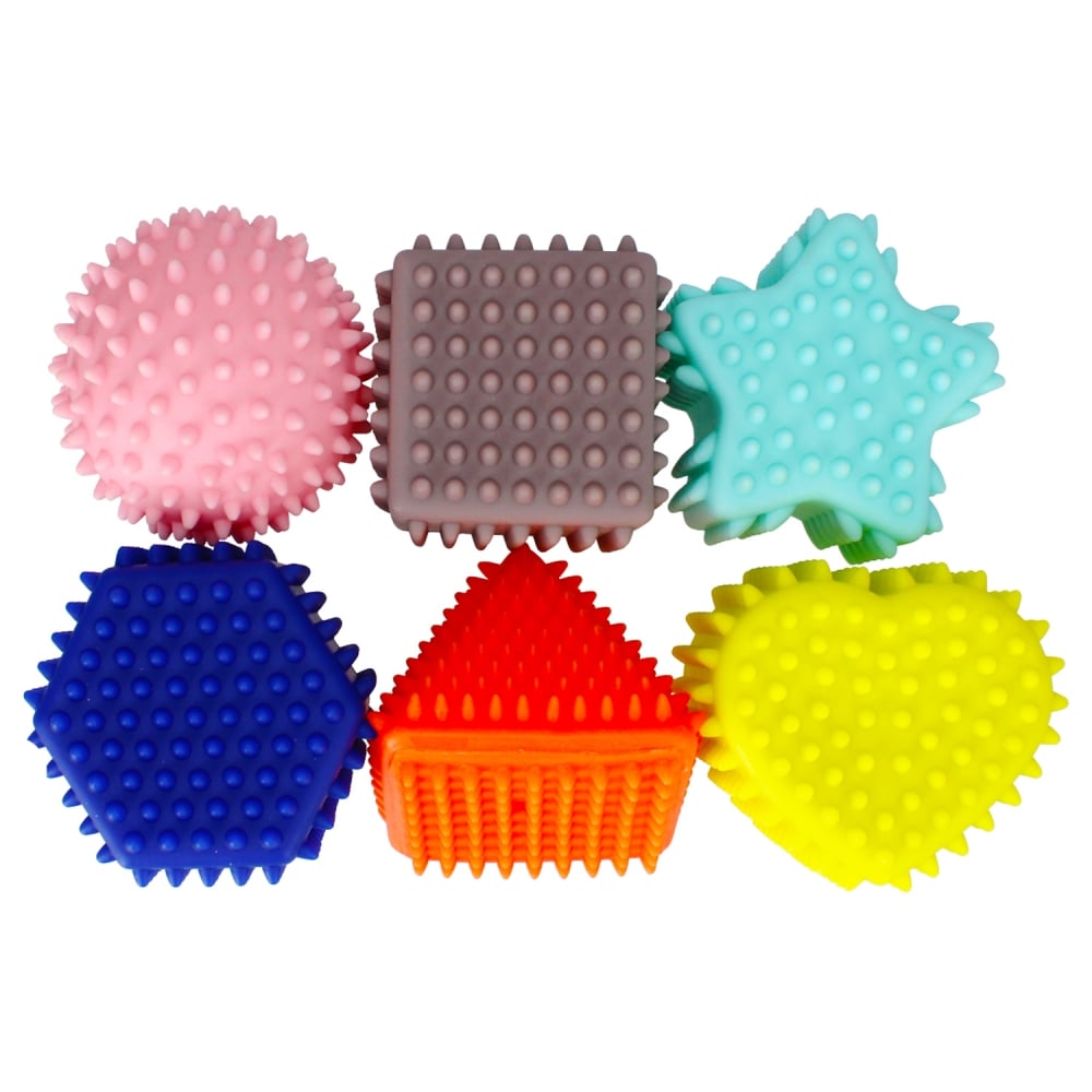Jucarii senzoriale bebe, 6 luni, din silicon, dezvoltare simt tactil si dexteritate [4]