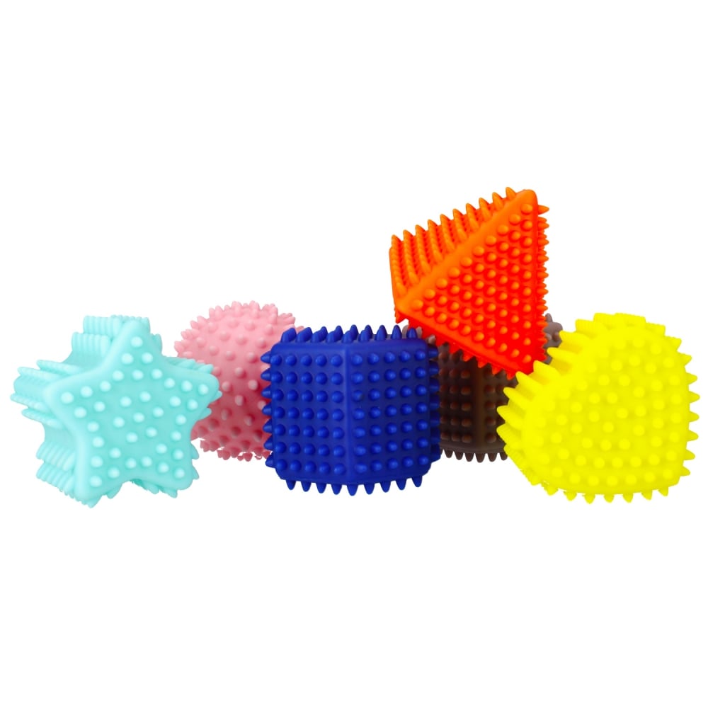 Jucarii senzoriale bebe, 6 luni, din silicon, dezvoltare simt tactil si dexteritate [8]