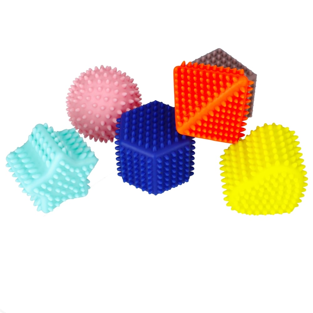 Jucarii senzoriale bebe, 6 luni, din silicon, dezvoltare simt tactil si dexteritate [9]