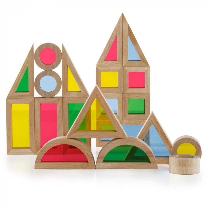 Junior Rainbow Blocks set 40 piese, Guidecraft [4]