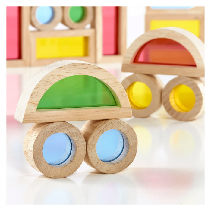 Junior Rainbow Blocks set 40 piese, Guidecraft [3]