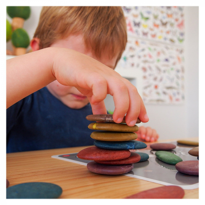 Junior Rainbow Eco-Pebbles, set de activitati cu pietricele, 1-5 ani [4]