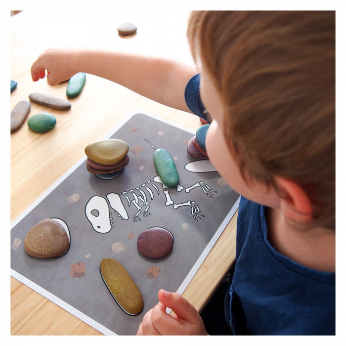 Junior Rainbow Eco-Pebbles, set de activitati cu pietricele, 1-5 ani [2]