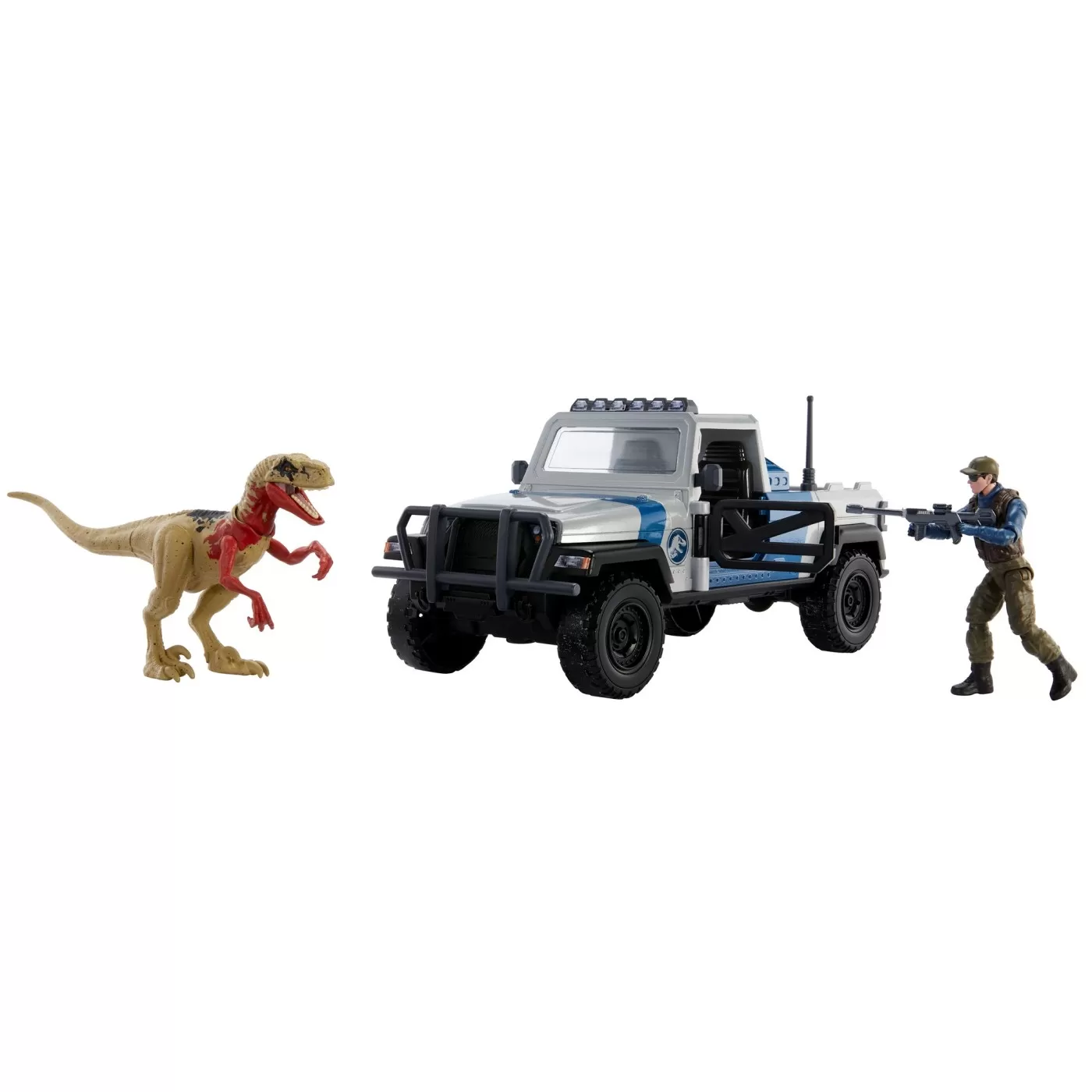 Jurassic world dino trackers set camioneta search and smash si dinozaur atrociraptor, varsta de la 4 ani la 8 ani [2]