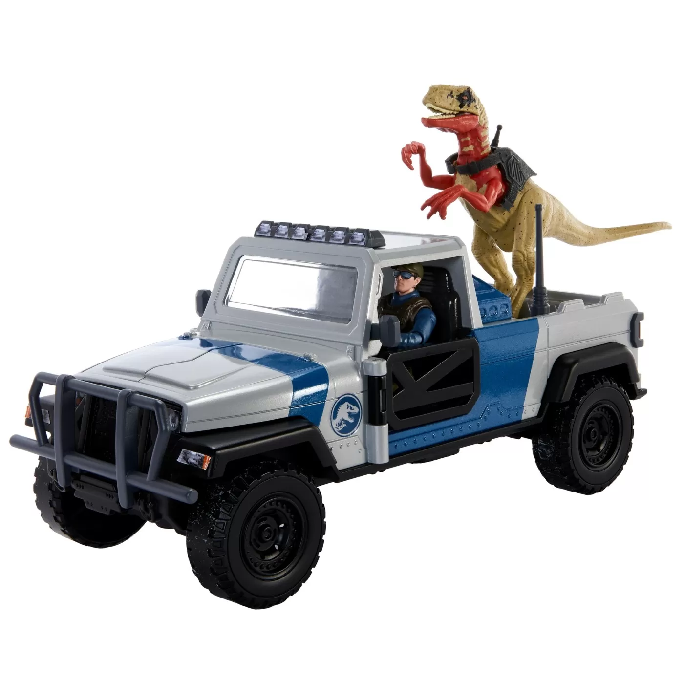 Jurassic world dino trackers set camioneta search and smash si dinozaur atrociraptor, varsta de la 4 ani la 8 ani [6]