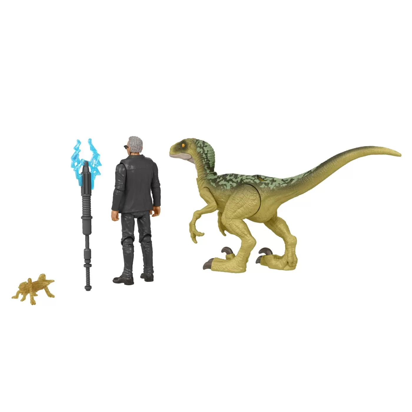 Jurassic world dominion set 2 figurine dr. ian malcolm si velociraptor, varsta de la 4 ani la 7 ani [4]