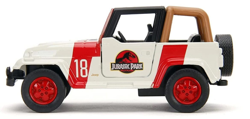 Jurassic world masinuta metalica jeep wrangler scara 1 la 32 copii cu varsta peste 8 ani [3]