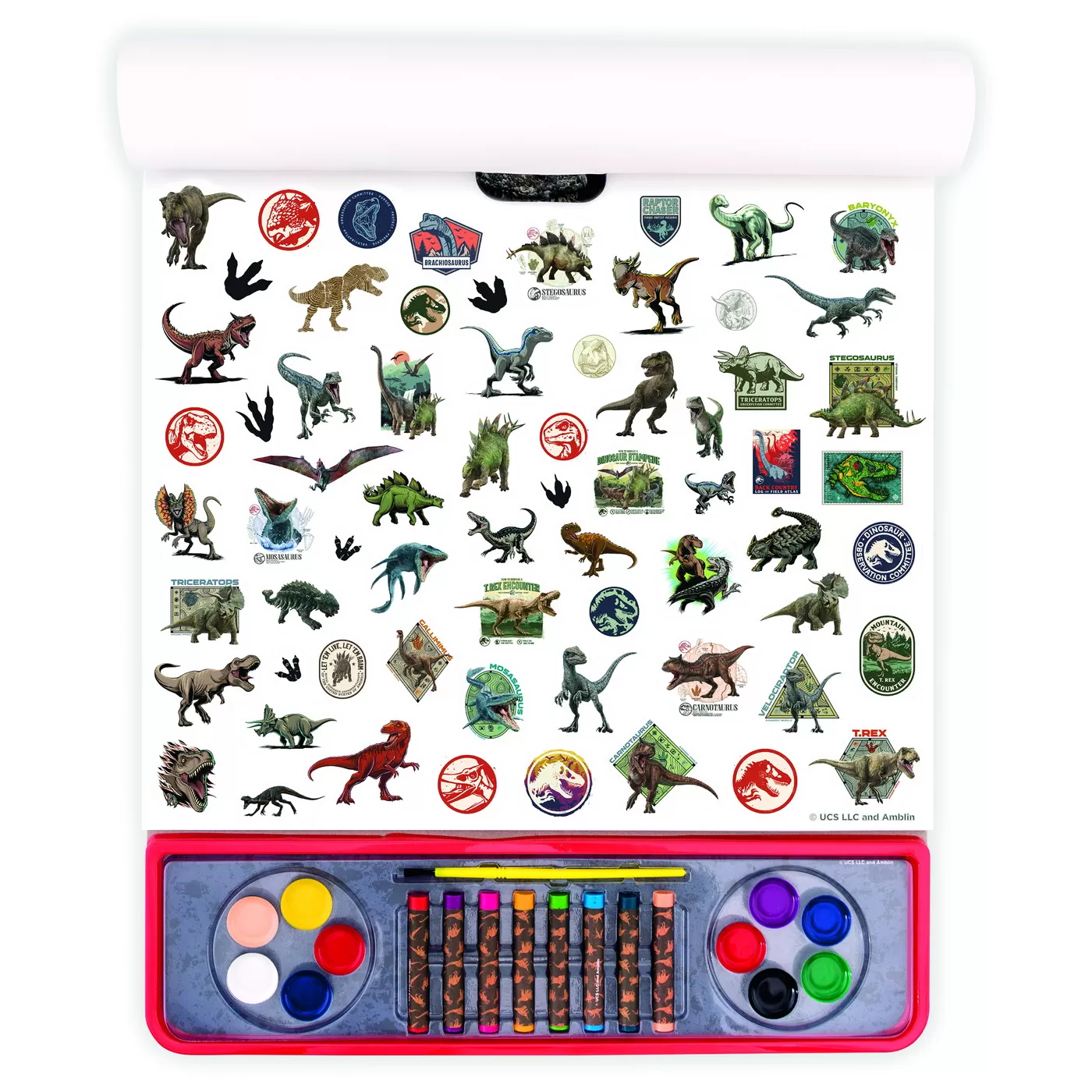 Set pictura si desen, Jurassic world, Giga Block, 4 in 1, varsta de la 3 ani la 7 ani [2]