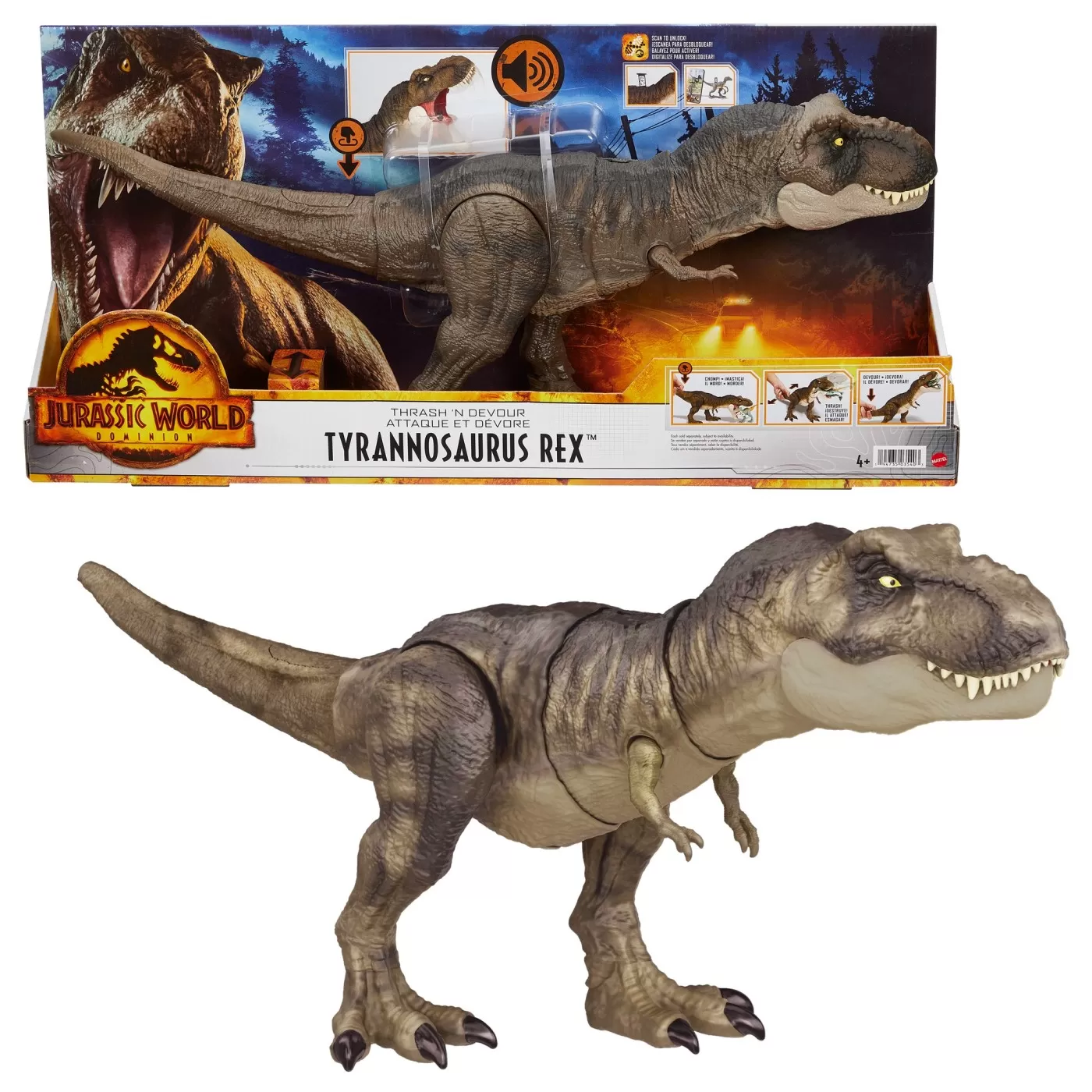 Jurassic world thrash n devour dinozaur tyrannosaurus rex, varsta de la 4 ani la 12 ani [4]