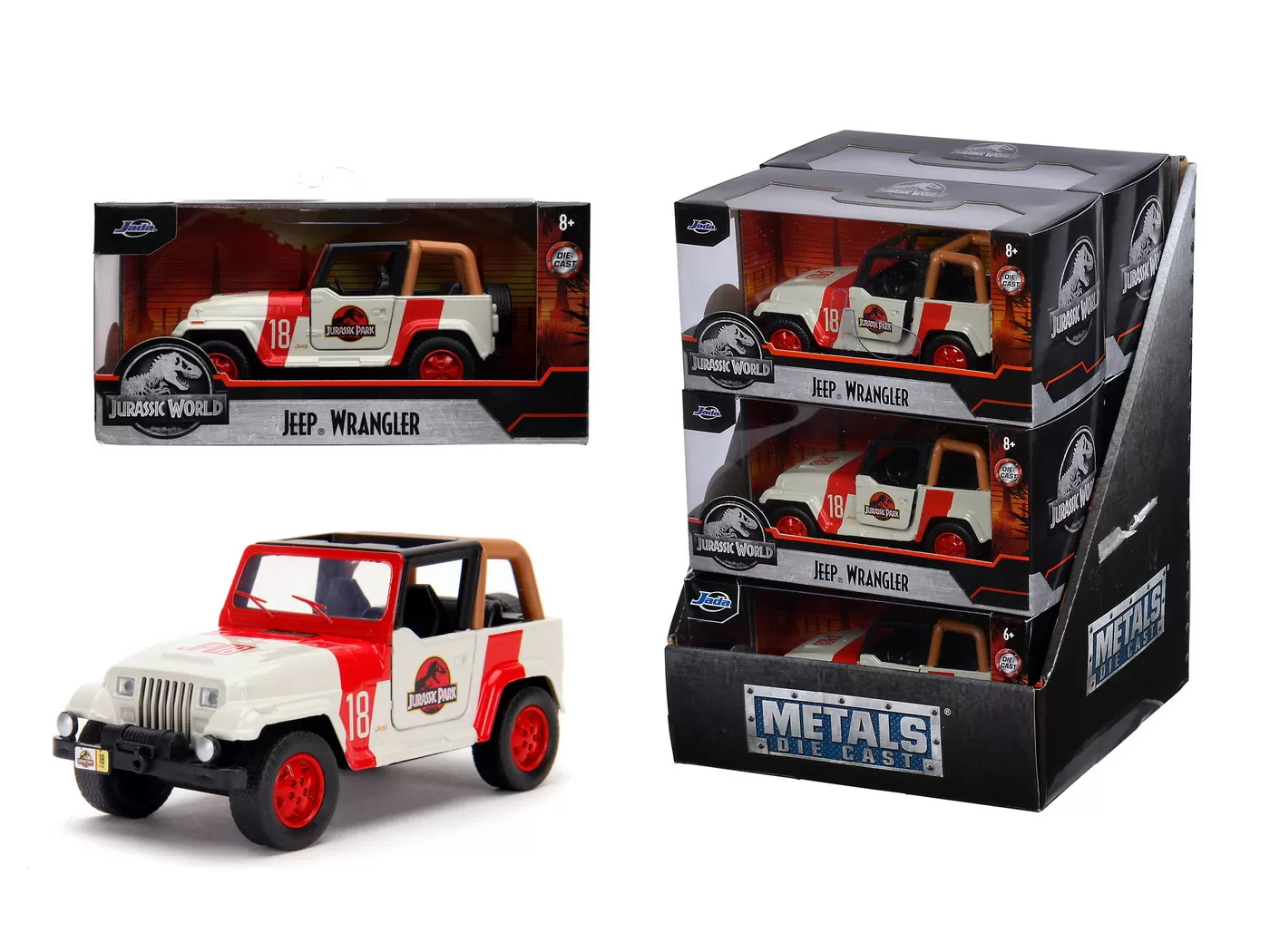 Jurassik park dino masinuta metalica jeep wrangler scara 1:32 [6]