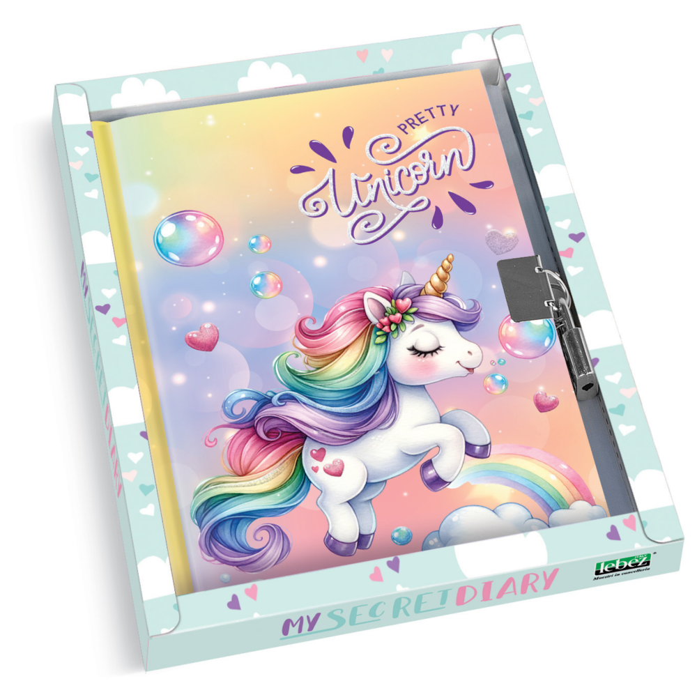 Jurnal Pretty Unicorn, cu cutie cadou, 80 de pagini, 13 x 18 cm (6 buc/display), copii varsta 5 ani+,8 ani+ [3]