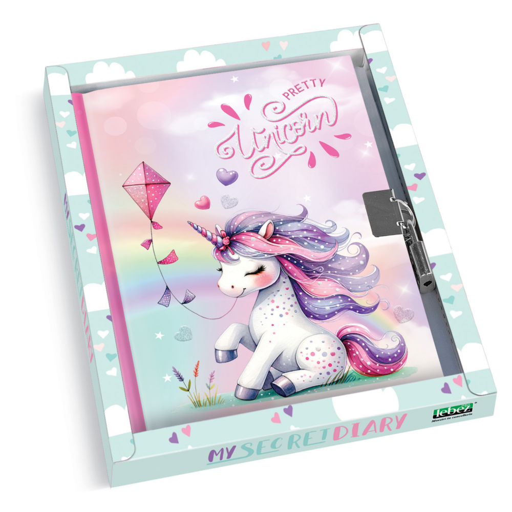 Jurnal Pretty Unicorn, cu cutie cadou, 80 de pagini, 13 x 18 cm (6 buc/display), copii varsta 5 ani+,8 ani+ [4]