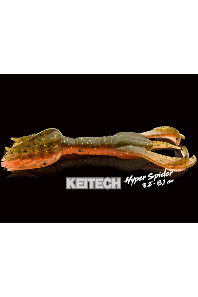Keitech Hyper Spider Green Pumpkin Chartreuse 401 8.1cm [3]