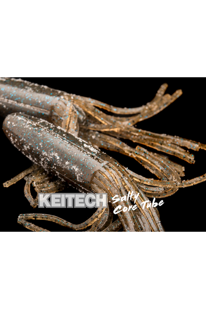 Keitech Salty Core Tube Green Pumpkin Blue Flake 207 10.8cm [3]