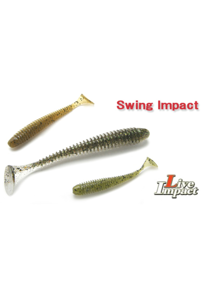 Keitech Swing Impact Slim Green Pumpkin Chartreuse 401 6.3cm [3]