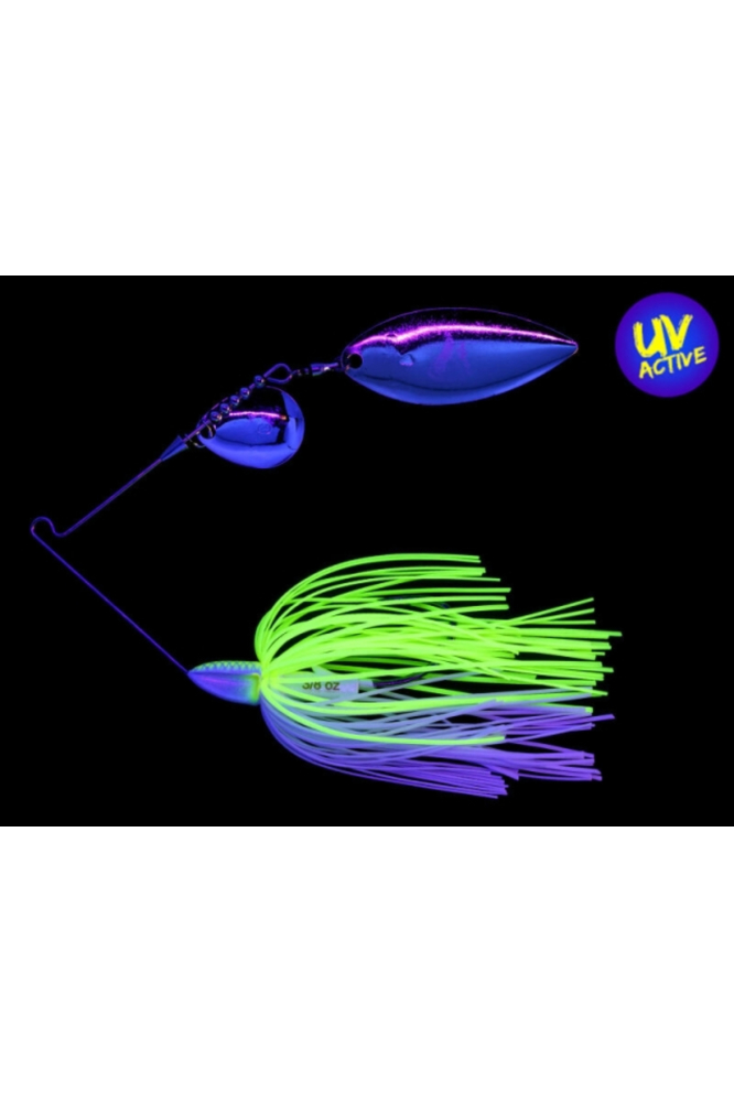 Keitech Tee-Bone Spinnerbait Tandem Willow 14g White Chartreuse 509 14g [2]