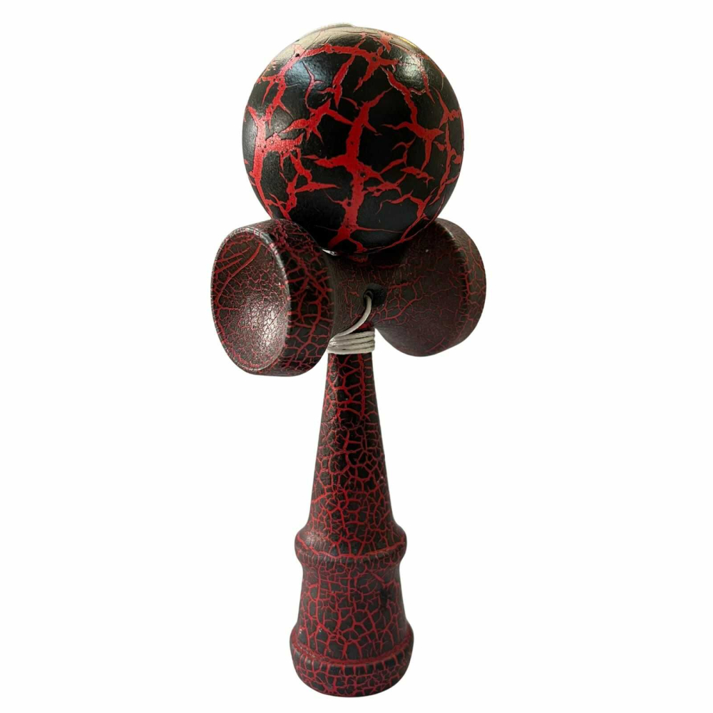 Kendama Profesionala din Lemn, Design Crapaturi, 18 cm [2]