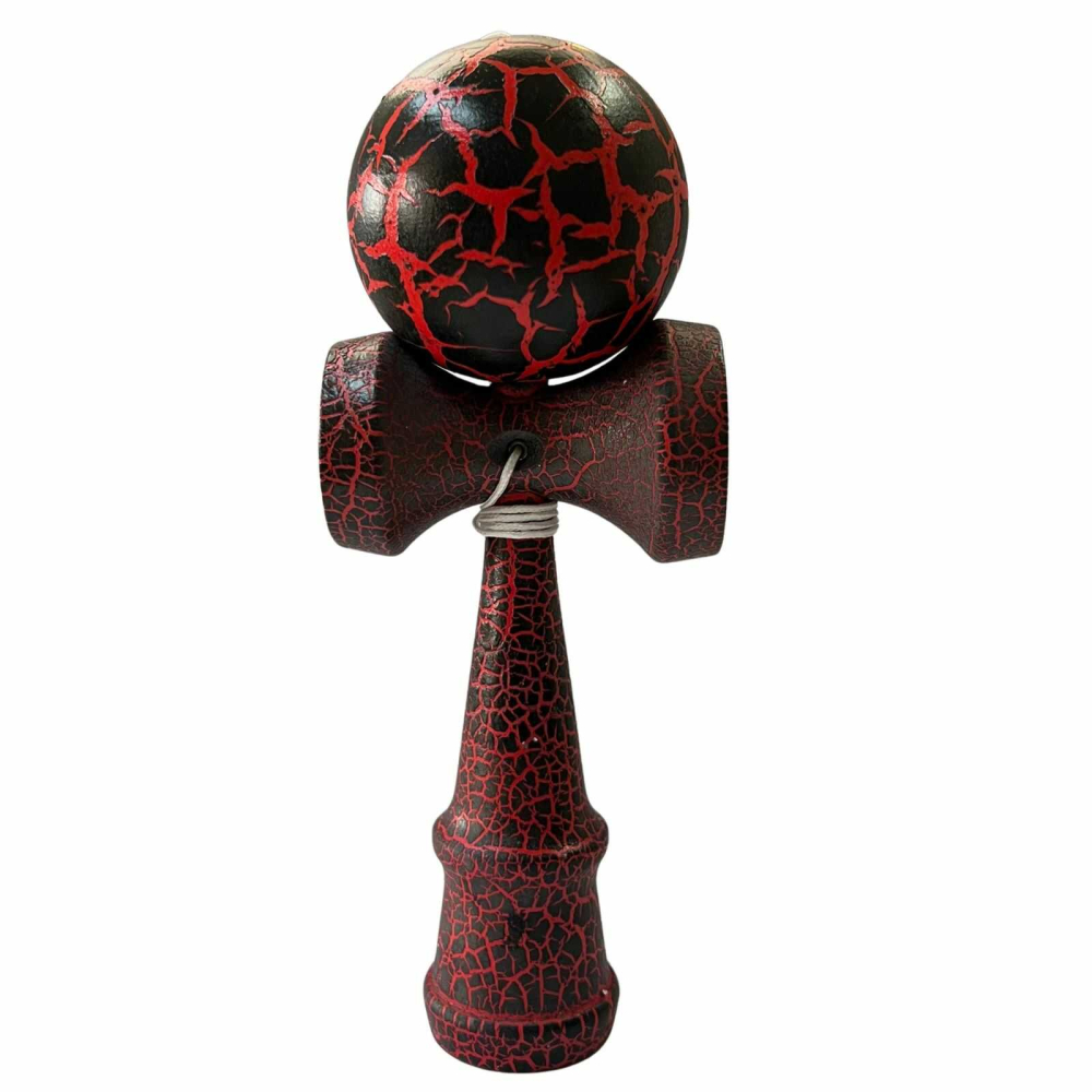 Kendama Profesionala din Lemn, Design Crapaturi, 18 cm [1]