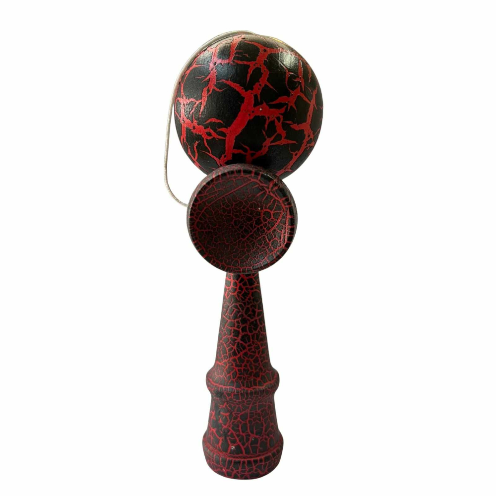 Kendama Profesionala din Lemn, Design Crapaturi, 18 cm [3]