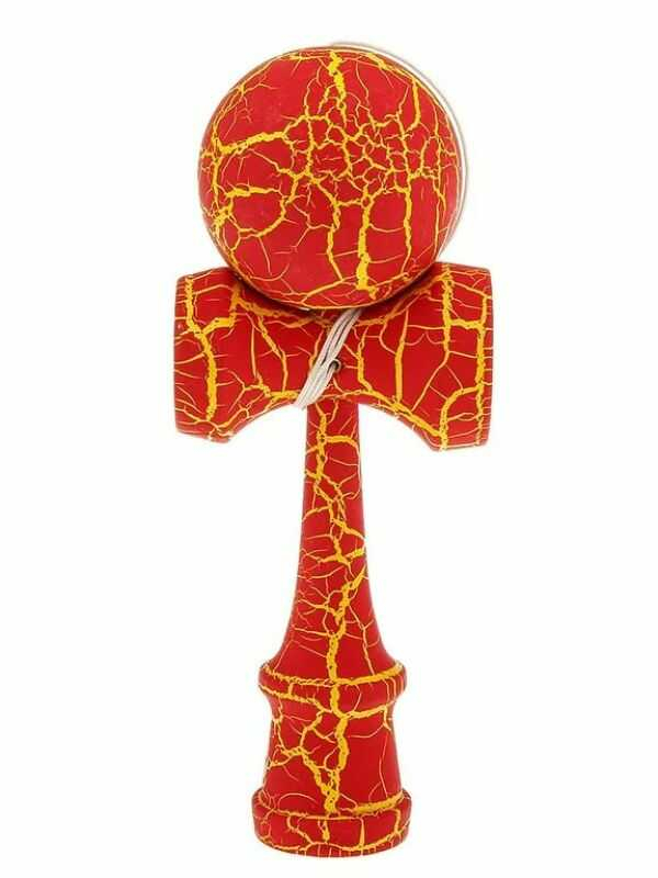 Kendama Profesionala din Lemn, Design Crapaturi, 18 cm [1]