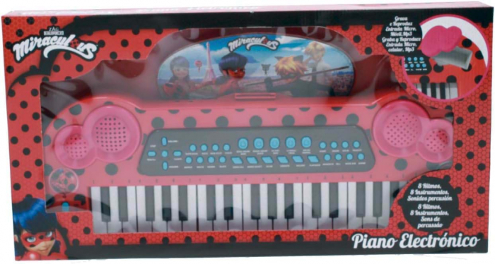 Pian electronic de jucarie, Keyboard electronic MP3, Miraculous [3]