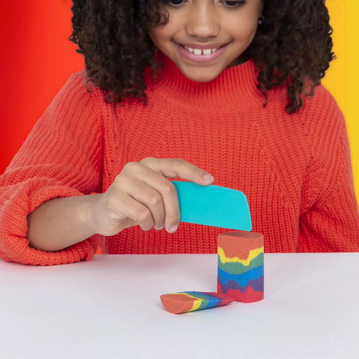 Kinetic sand set unelte de curcubeu cu accesorii [3]