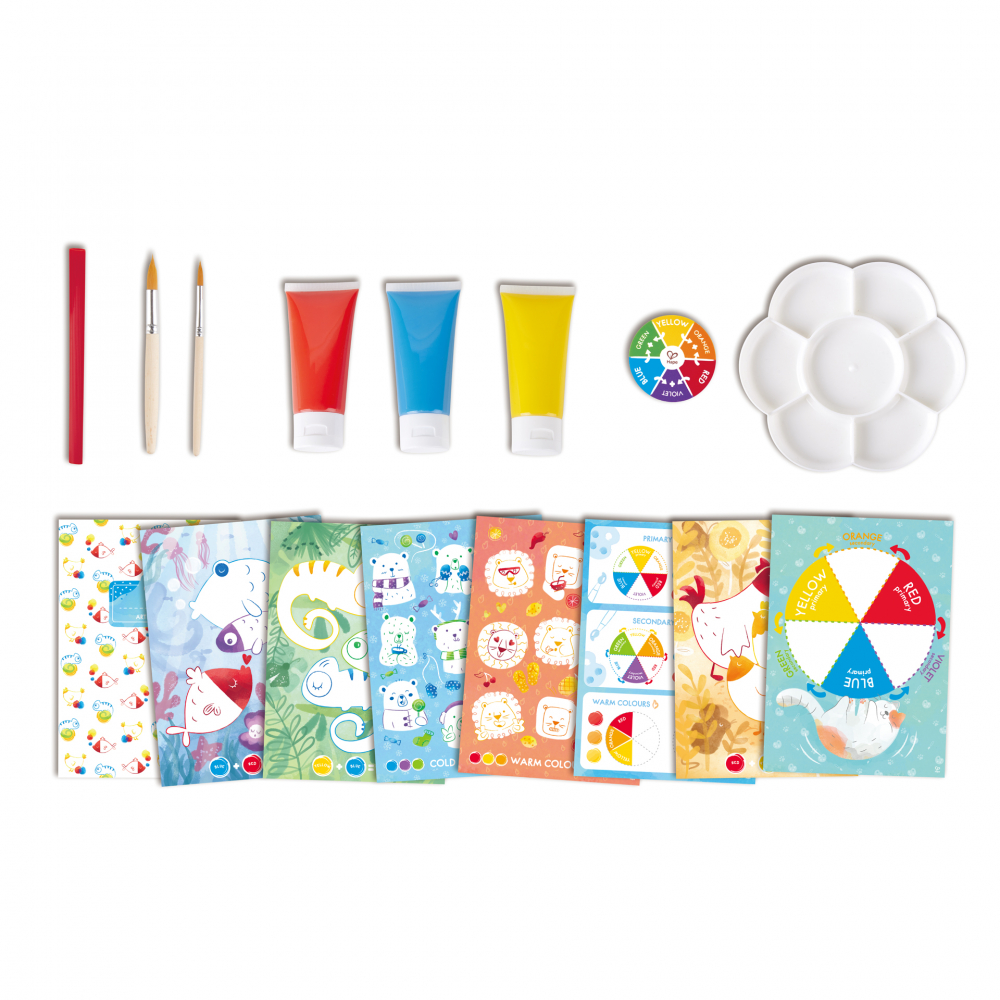 Kit pictura cu mix de culori pentru copii - 16 piese [3]