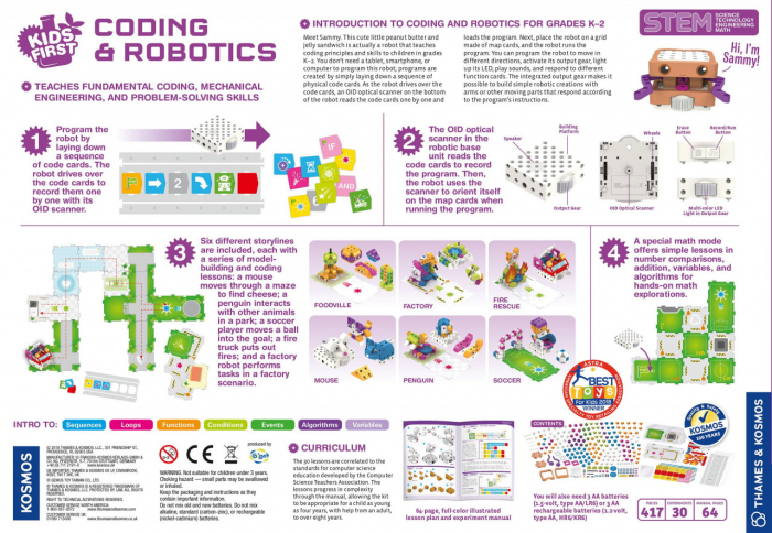 Kit STEM Primii pasi Principii de codare si roboti, cu carduri de cod, lectii si povesti gata programate, varsta 3 - 6, 6 - 9 ani, Baiat, Fata [2]