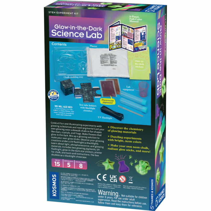 Kit STEM Stralucire in intuneric, lanterna UV si pigmenti luminosi [2]
