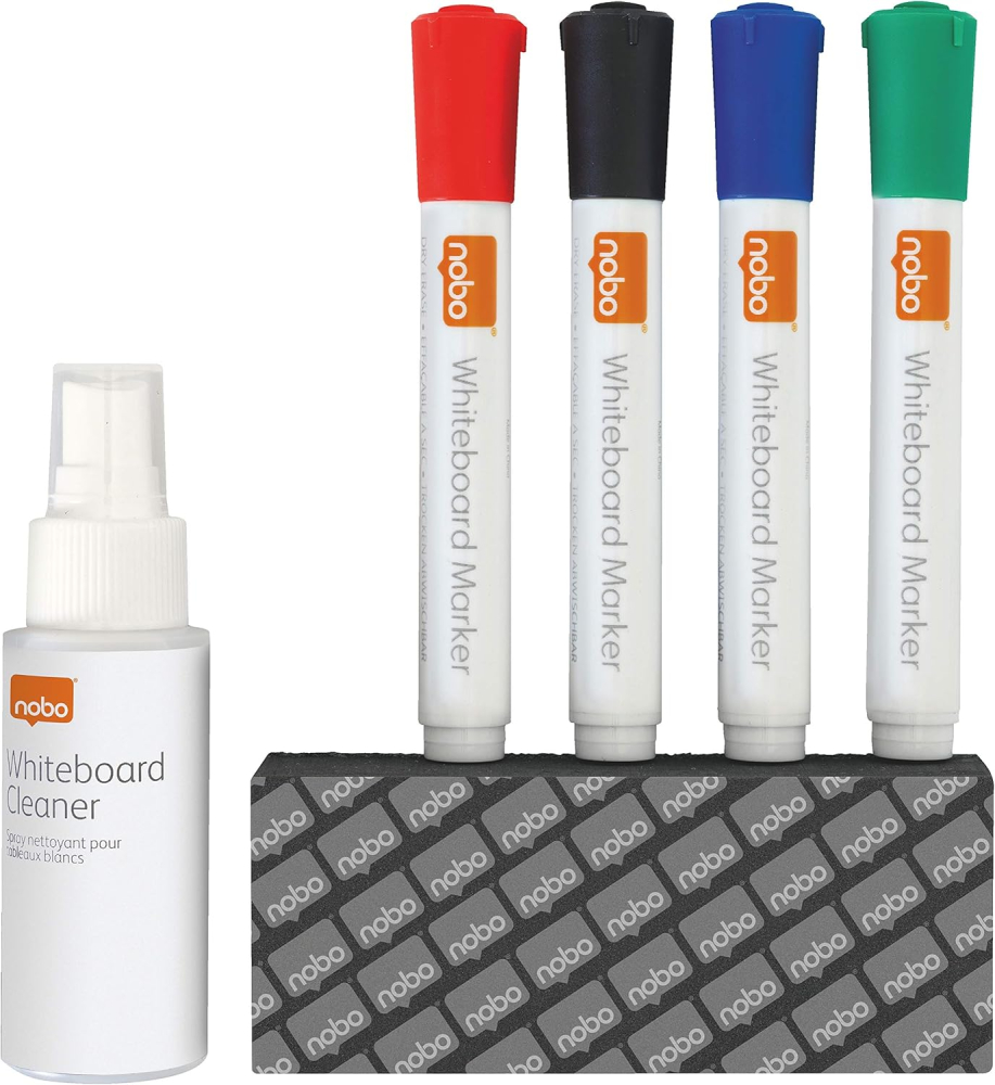 Kit whiteboard (4 markere + burete + rezerva + spray 50ml) nobo [3]