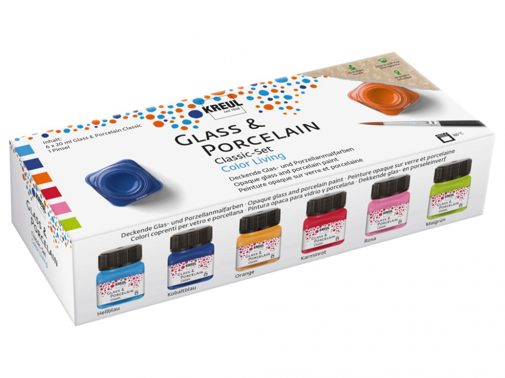 KREUL Glass & Porcelain Classic Color Living 6 culori x 20 ml [1]