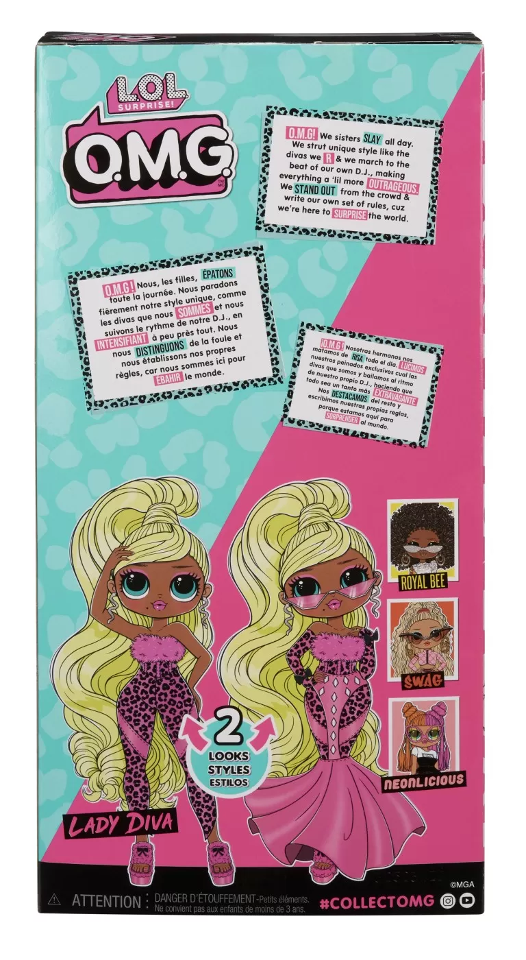 L.o.l. surprise! omg lady diva papusa fashionista cu accesorii, varsta de la 3 ani la 7 ani [8]