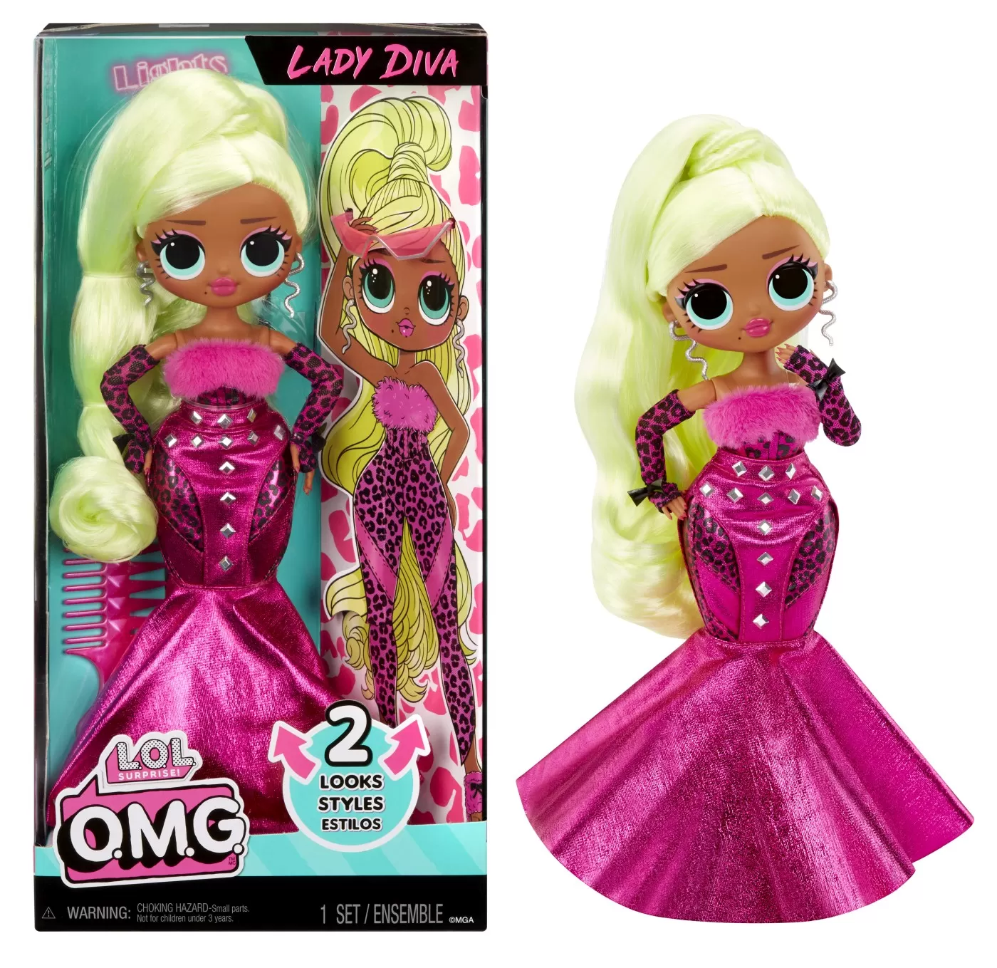 L.o.l. surprise! omg lady diva papusa fashionista cu accesorii, varsta de la 3 ani la 7 ani [7]