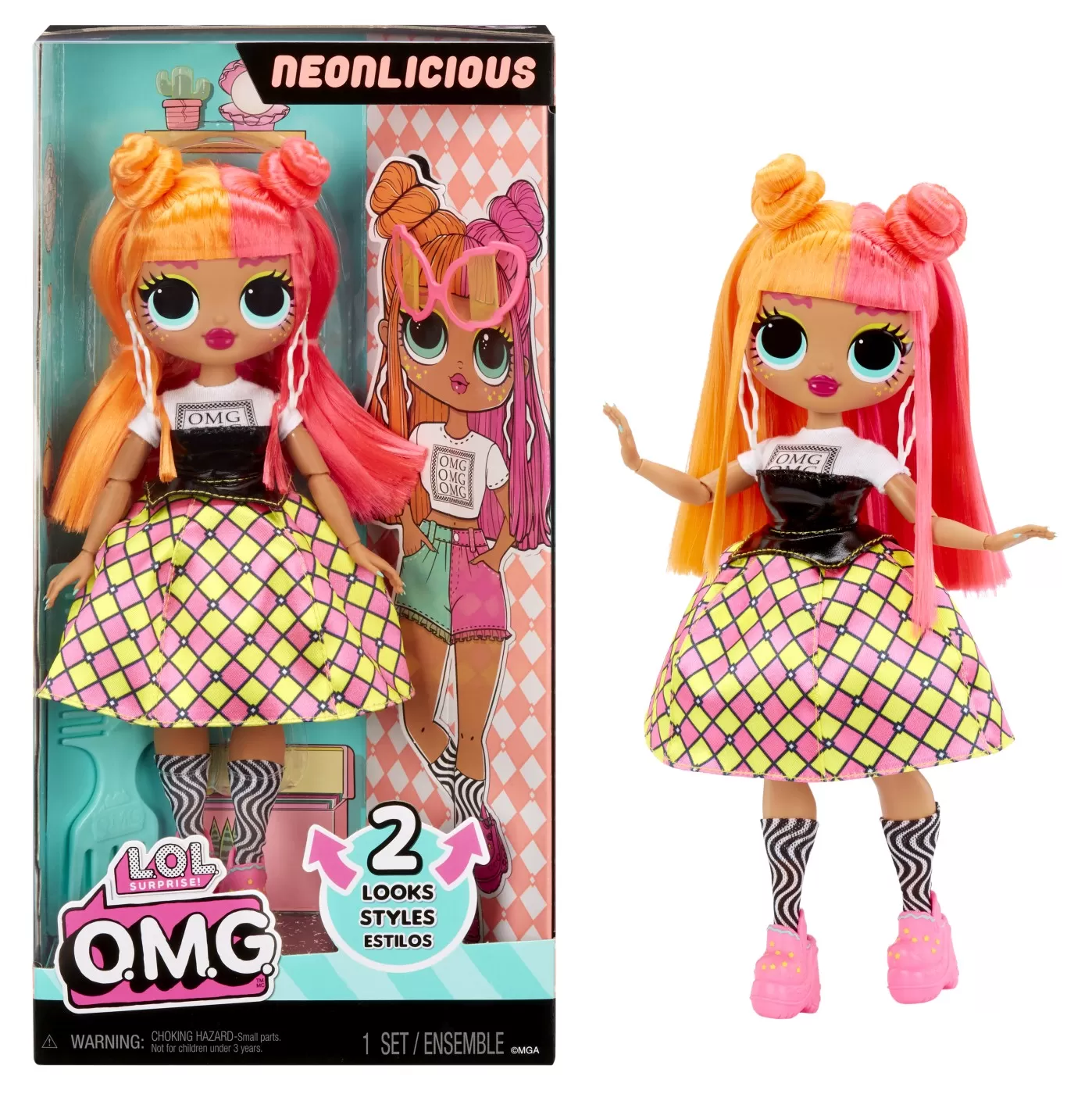 L.o.l. surprise! omg neonlicious papusa fashionista cu accesorii, varsta de la 3 ani la 7 ani [8]