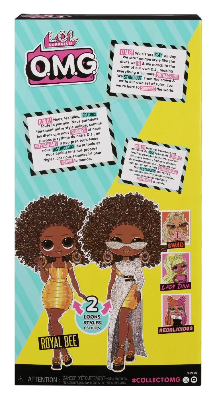 L.o.l. surprise! omg royal bee papusa fashionista cu accesorii, varsta de la 3 ani la 7 ani [7]