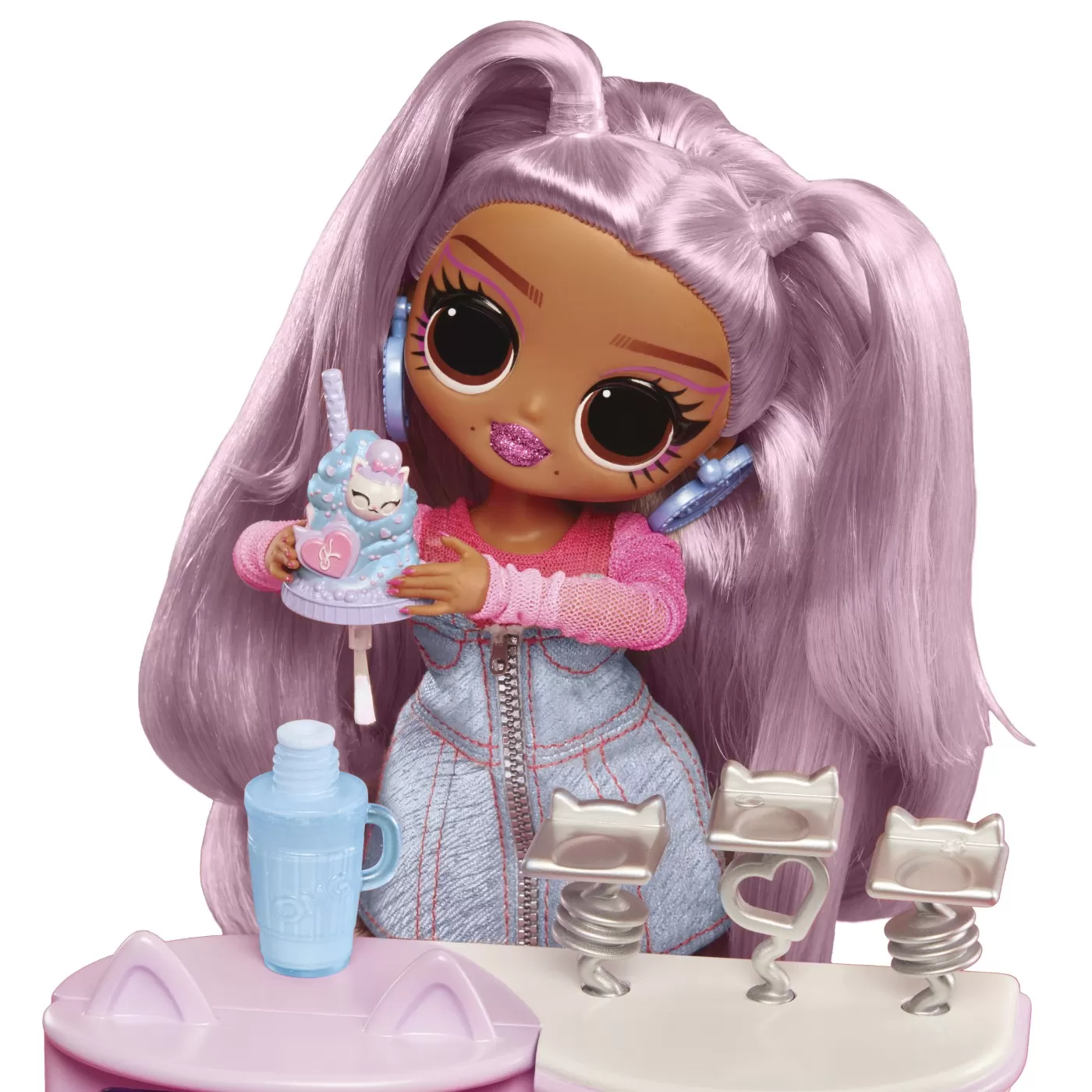 L.o.l. surprise! omg sweet nails kitty k caf├ë set papusa cu accesorii, varsta de la 3 ani la 7 ani [4]