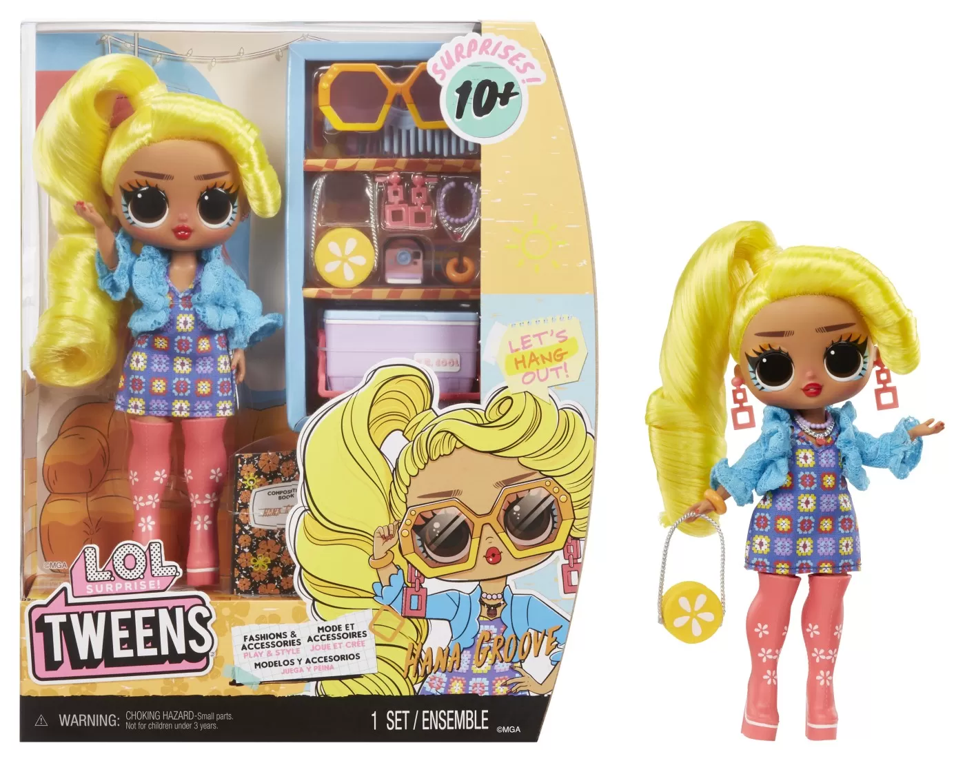 L.o.l. surprise! tweens papusa fashionista hana groove cu surprize, varsta de la 3 ani la 7 ani [7]