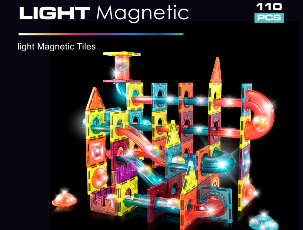 Labirintul meu magnetic cu lumini - 110 piese (7.5 cm) [3]
