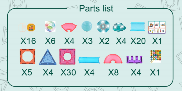 Labirintul meu magnetic cu lumini - 110 piese (7.5 cm) [5]