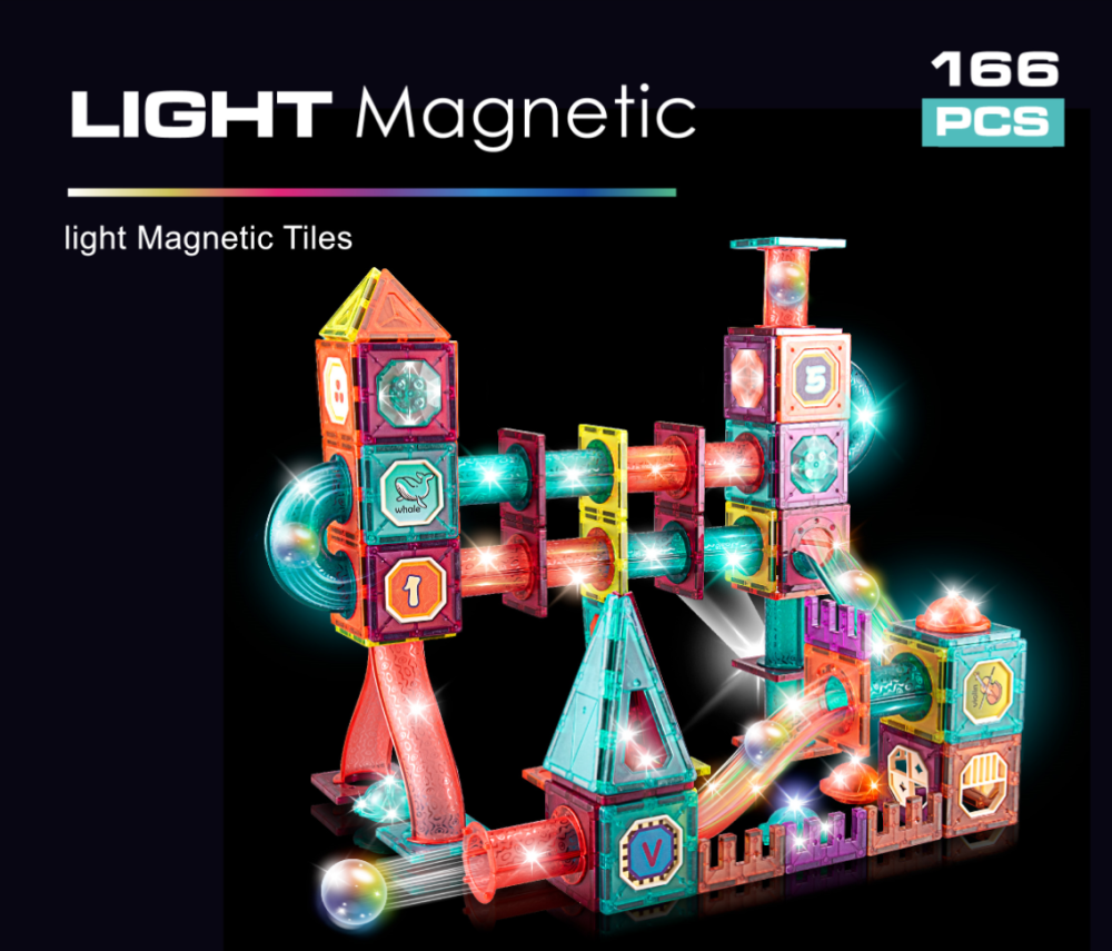 Labirintul meu magnetic cu lumini - 166 piese (7.5 cm) [3]