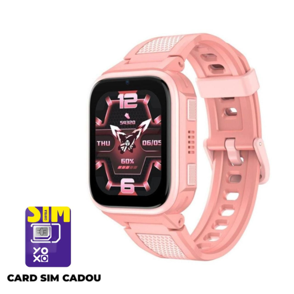 LAGENIO Smartwatch pentru copii cu Functie Telefon, K10 Conexiune 4G, Localizare GPS, IP68, Funcție SOS, Roz [8]