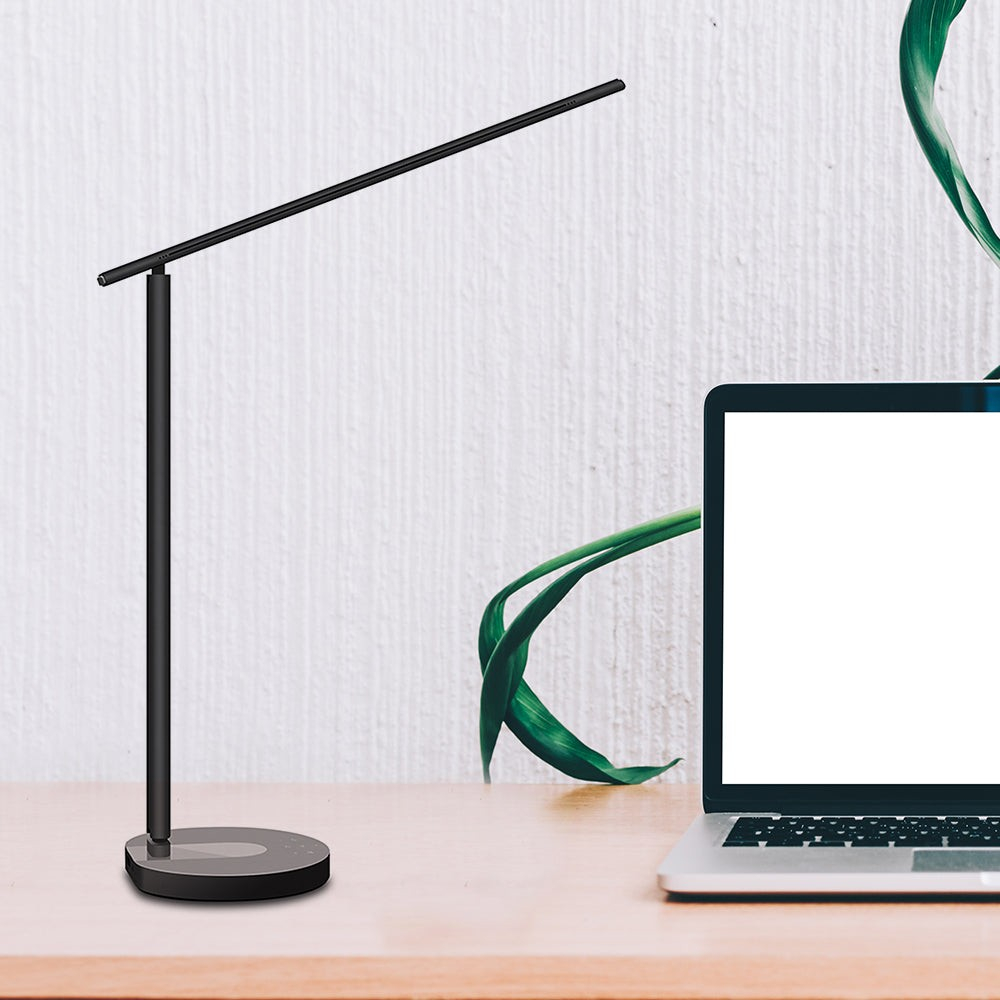 Lampă de birou WiFi Tellur Smart, 12W, lumină albă, caldă, Qi 10W, USB 10W, reglabilă, alb [3]
